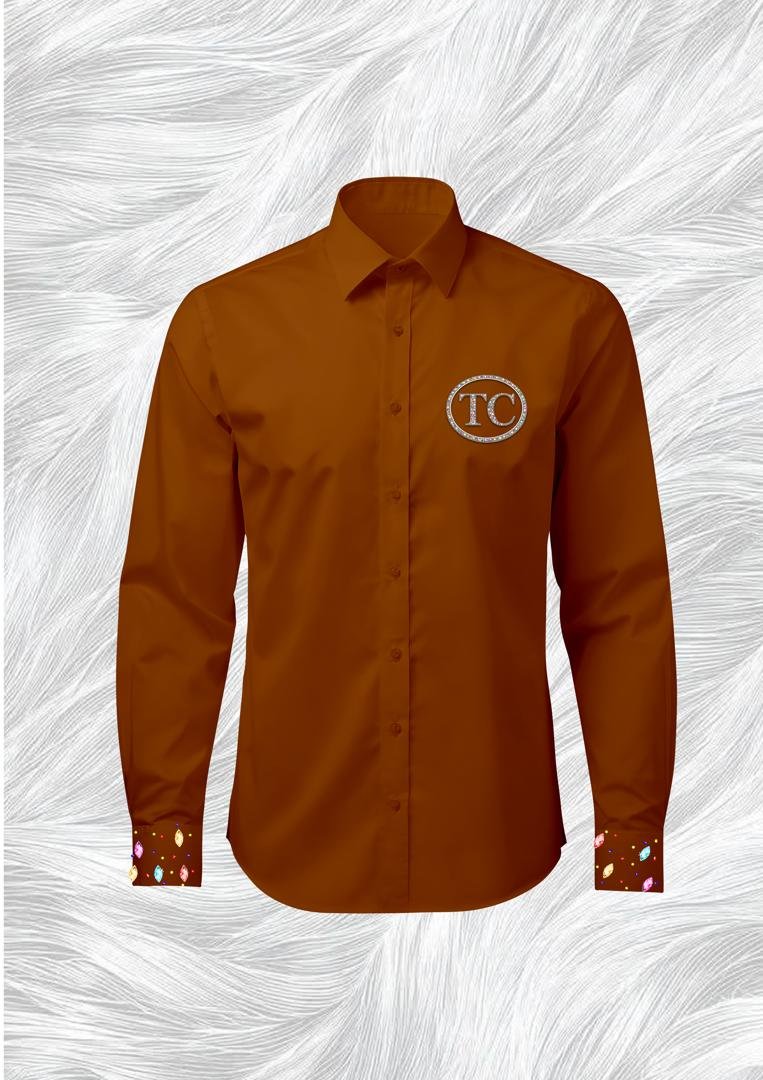 TC CRYSTAL EMBLEM DRESS SHIRT