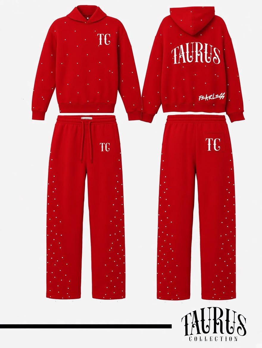 TAURUS FEARLESS DIAMOND HOODIE RED EDITION